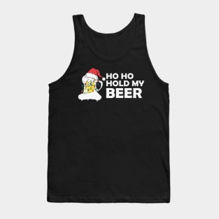 Ho Ho Hold My Beer Christmas Santa Tank Top